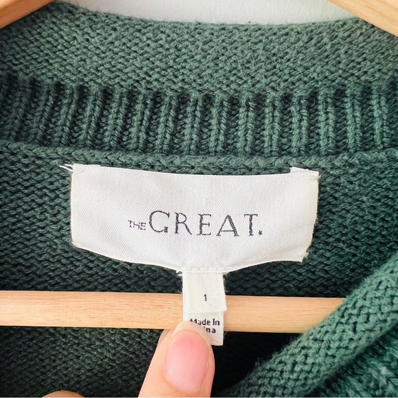 The Great  The Bear Pullover in Deep Bottle Green Size 1​ - Picture 4 of 5